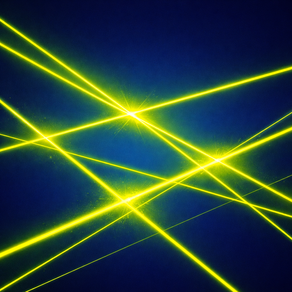 Laser Beams on Dark Blue Background-1